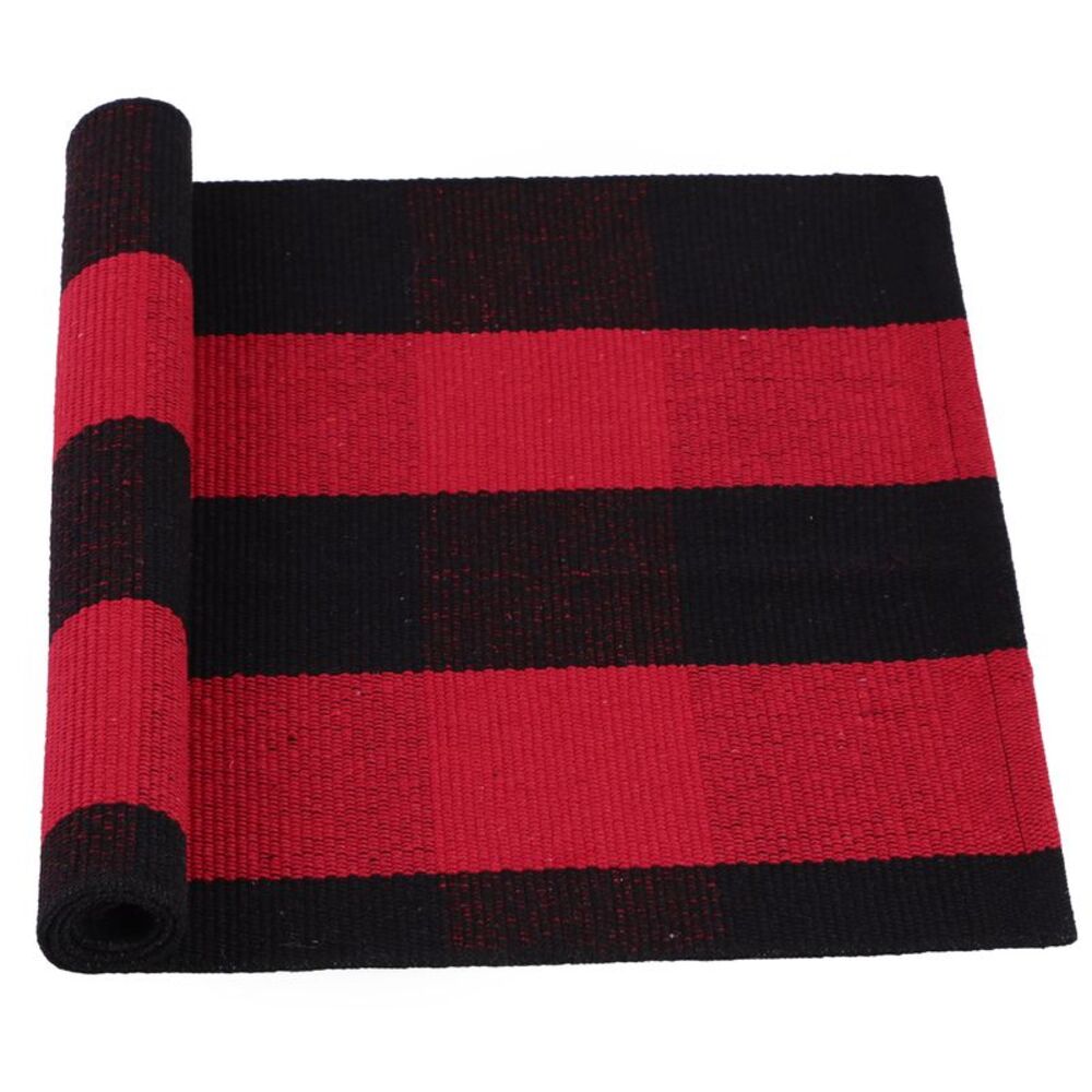 Buffalo Check Rug Plaid Outdoor Rug Layered Door Floor Mat